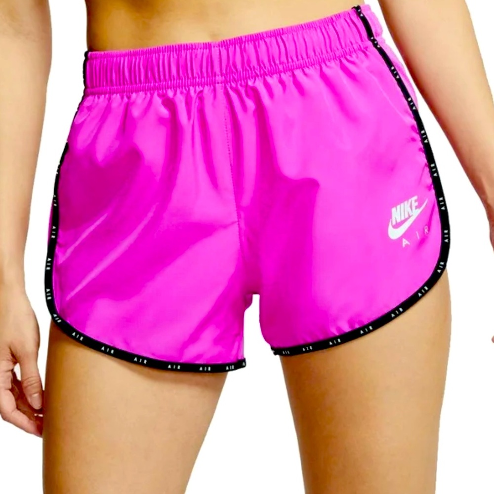 Nike AIR DRI-FIT RUNNING SHORTS IN PINK/ BLACK Barbiecore
